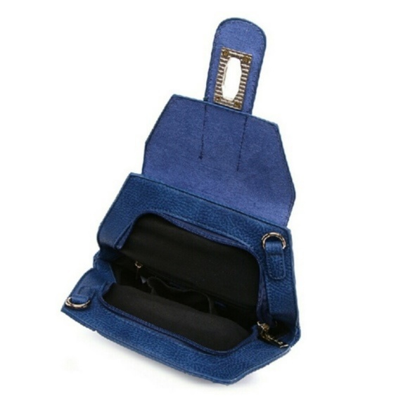 CLEARANCE! Pink Haley Frida Crossbody in Blue - Picture 4 of 6